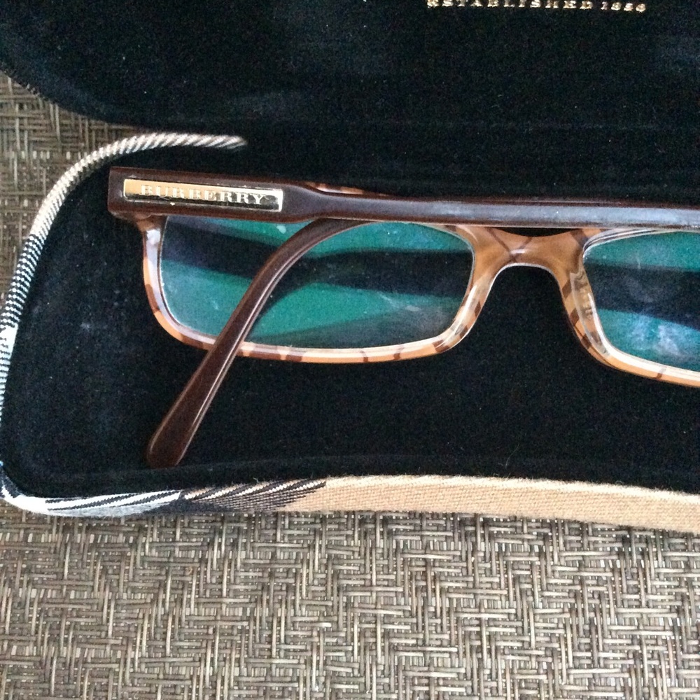 Burberry Brown Rectangle Optical Eyeglasses Frames - Picture 9 of 11